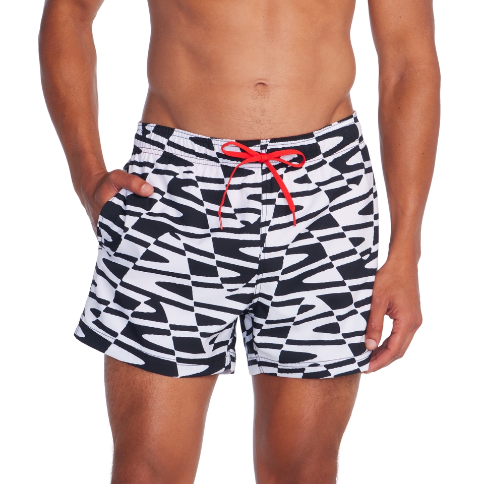 Men's Redondo Edge 14" Volley Swim Trunks Black/White