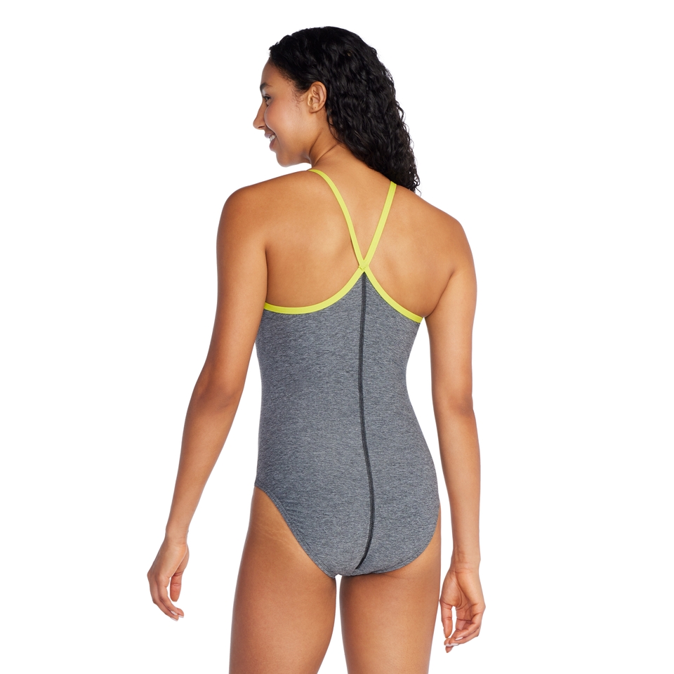 Women's Heather Closedback One Piece Gray