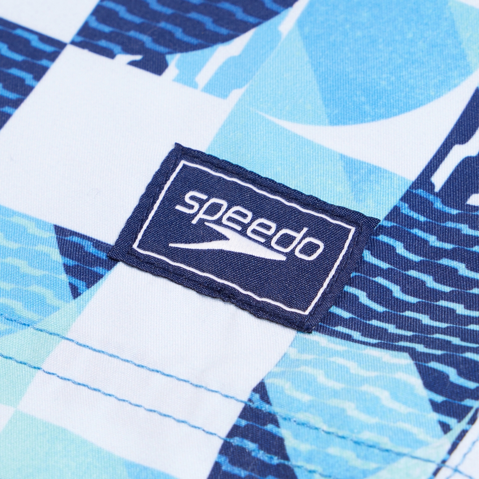 Boy's Print Boardshort 17" Blue