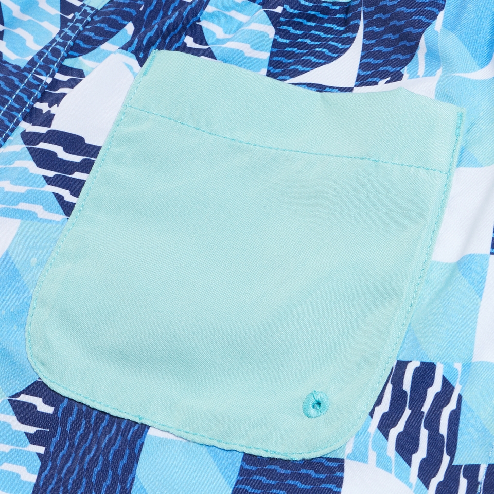 Boy's Print Boardshort 17" Blue