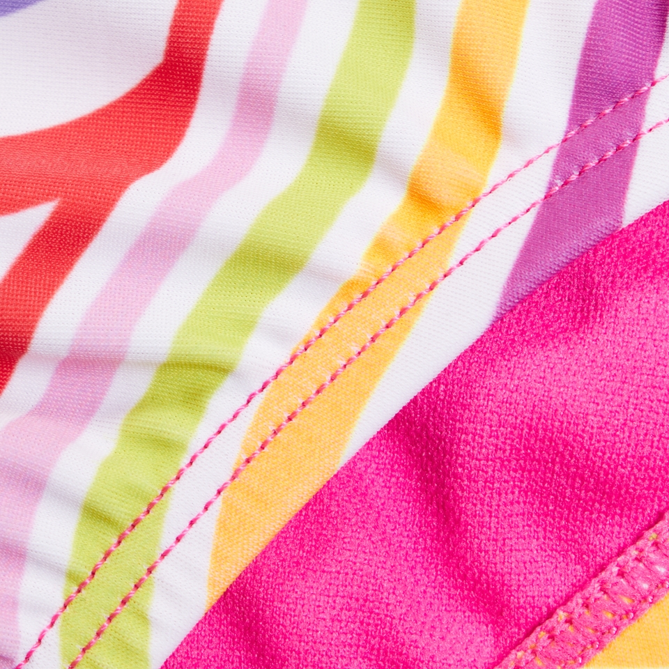 Girls Print Strappy One Piece Pink