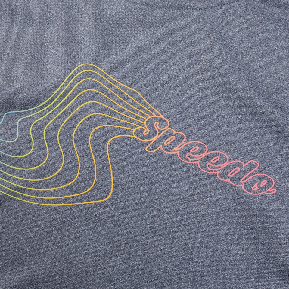 Men's Long Sleeve Graphic Swim Rashguard Navy