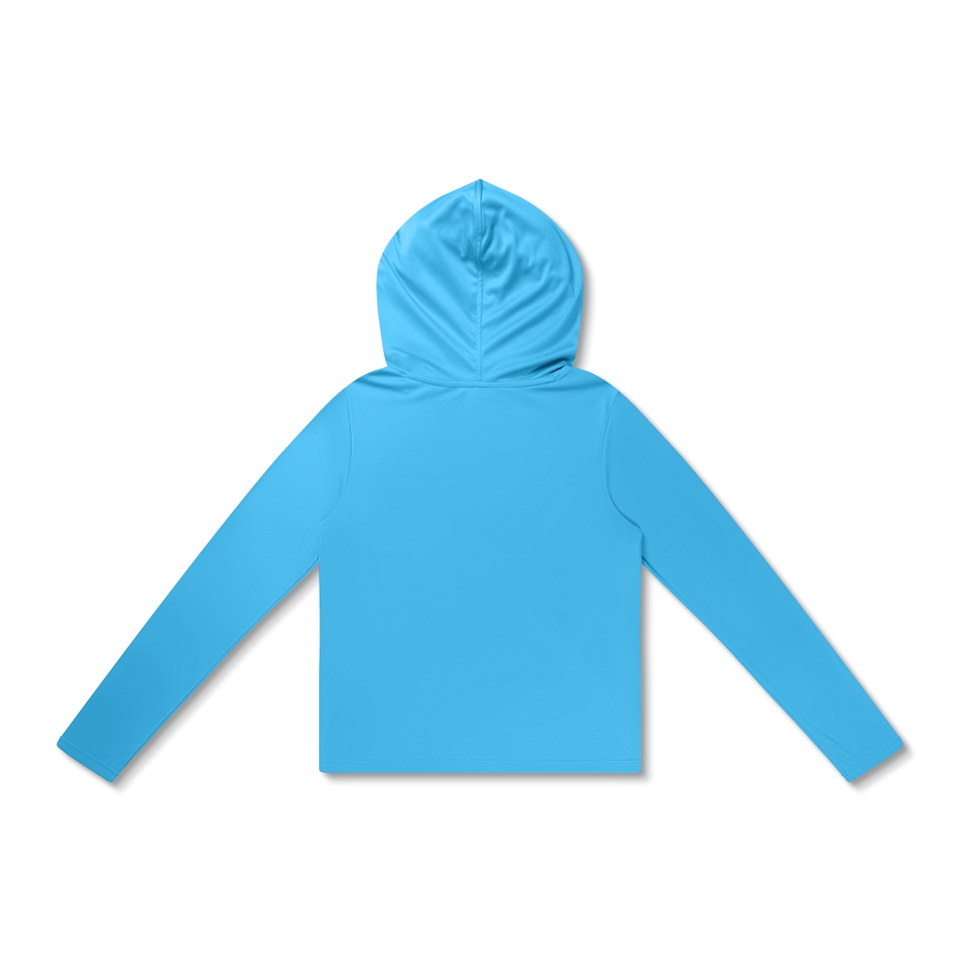 Girl's Hooded Swim Tee Blue