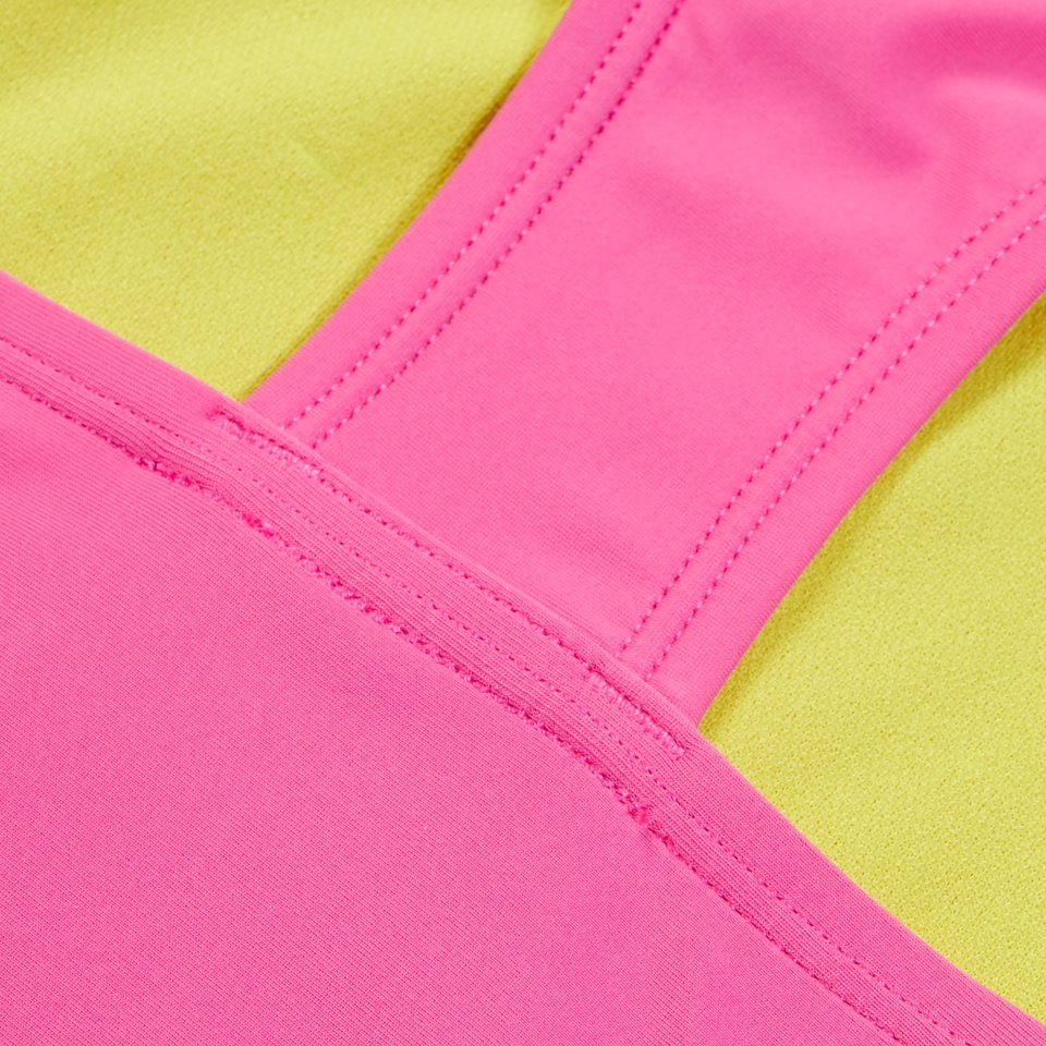 Girls Solid Racerback One Piece Pink