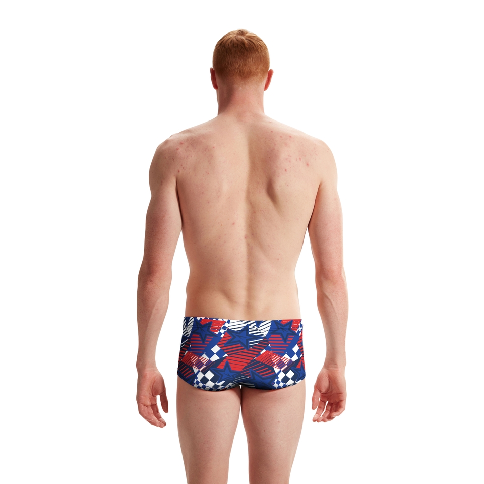 Men's Printed Euro Brief Blue