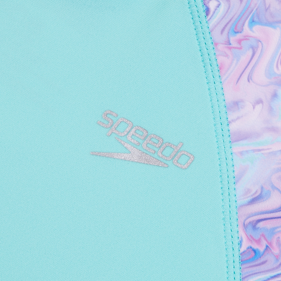 Girl's Short Sleeve Rashguard Set Blue/Turquoise