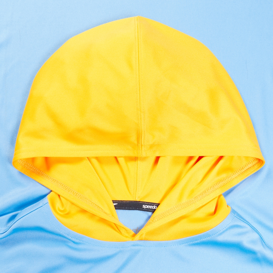 Boys Long Sleeve Hooded Swim Shirt Orange