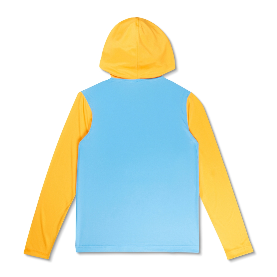 Boys Long Sleeve Hooded Swim Shirt Orange