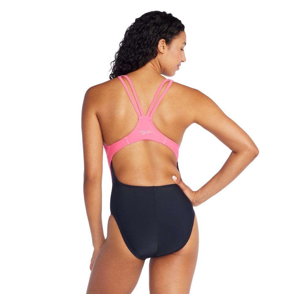 Women's Jacquard Quantum Splice One Piece Black
