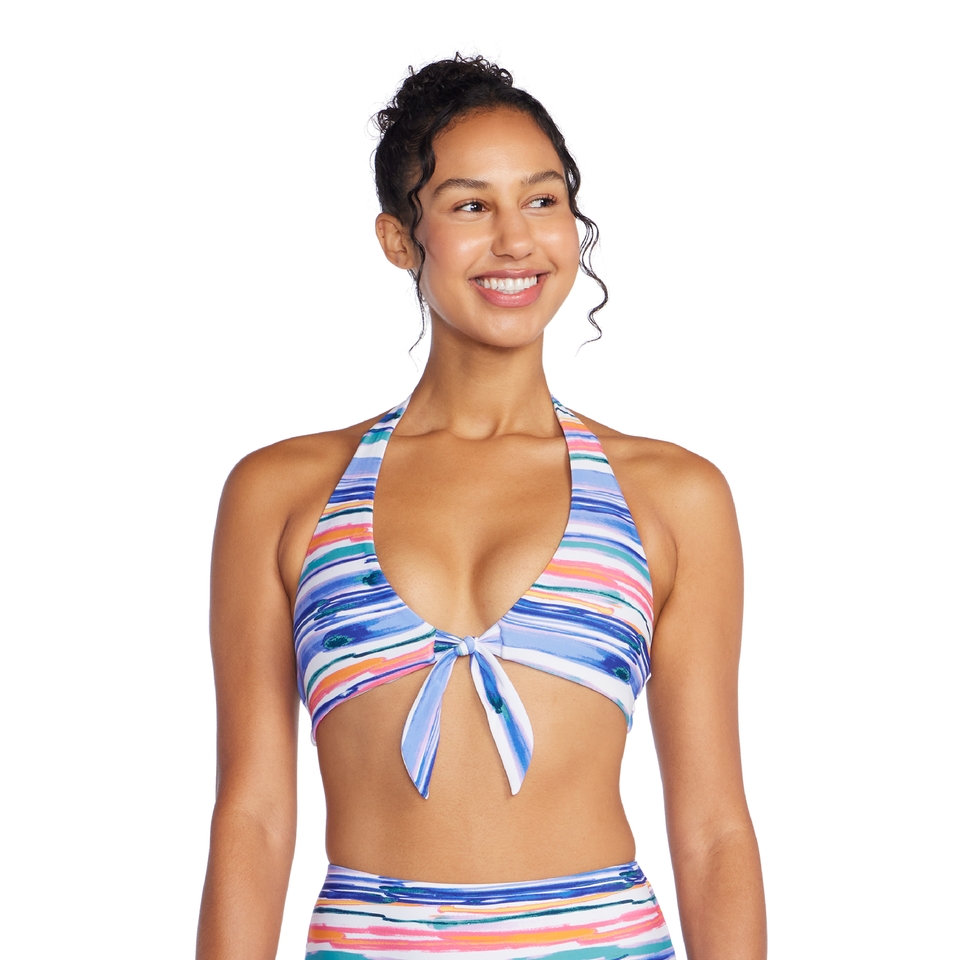 Women's Tie Front Halter Pink