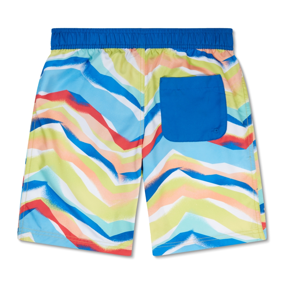 Boy's Print Boardshort 17" Blue