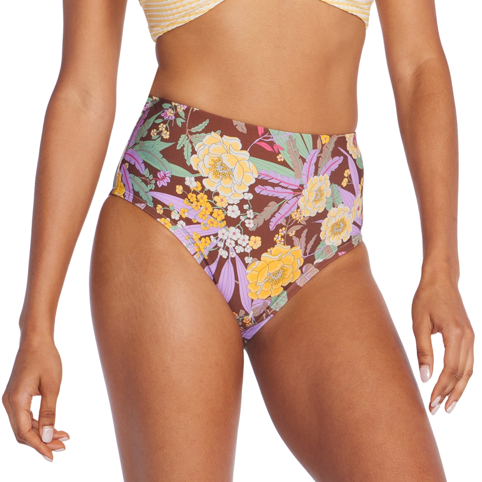 Women's Print High Waist Bottom Brown