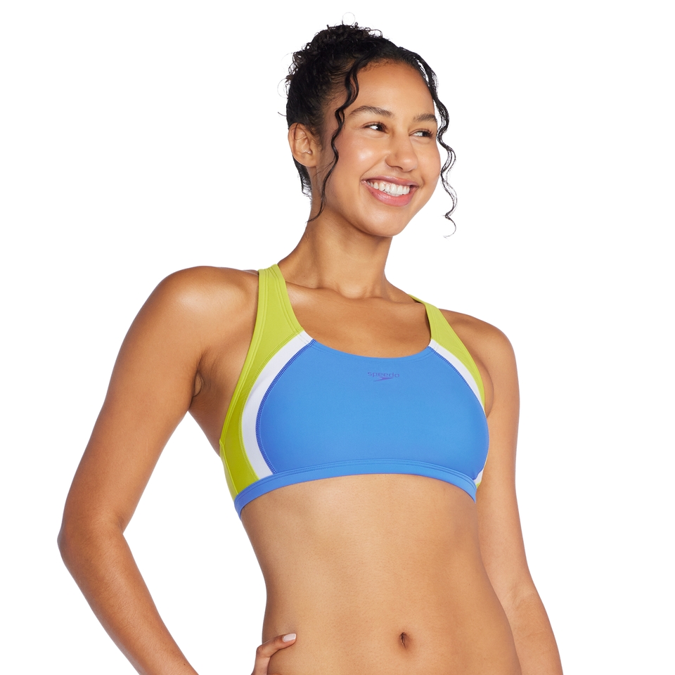 Women's Solid Quantum Bikini Top Blue