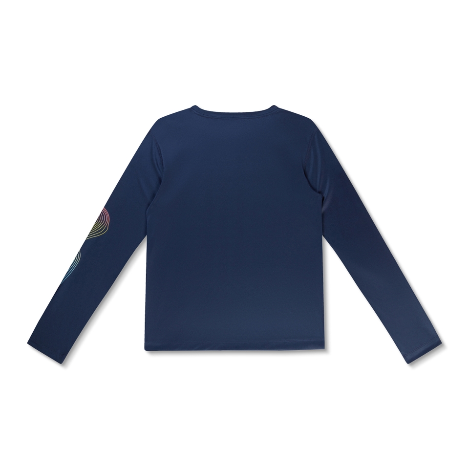 Boy's Graphic Long Sleeve Swim Shirt Navy