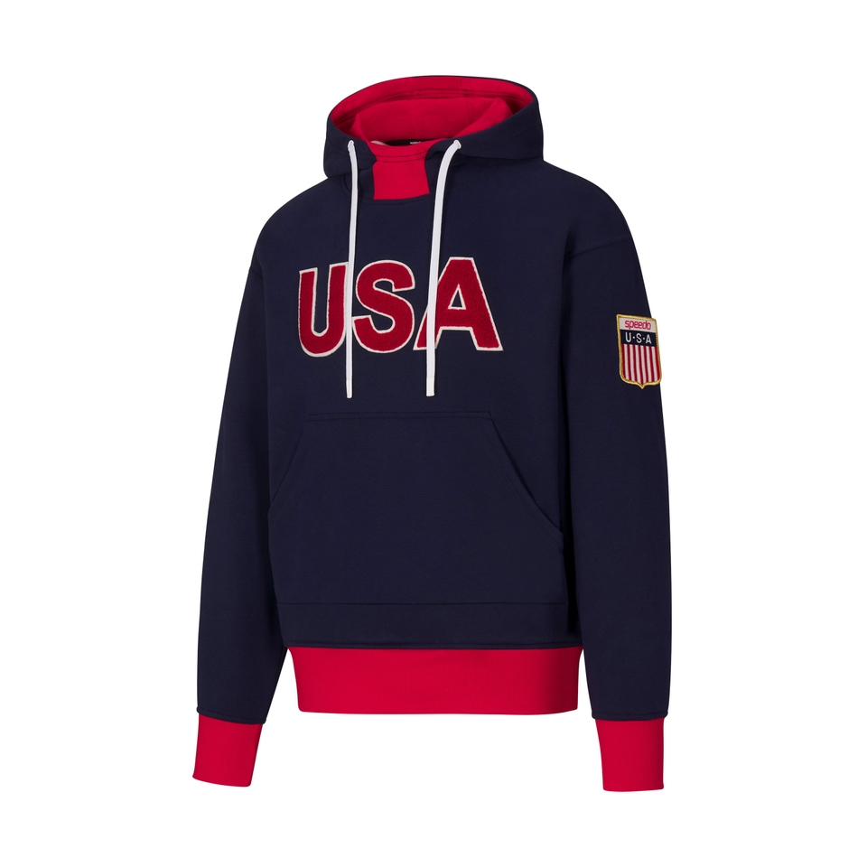 Unisex Urban Graphic Fleece Hoodie Blue
