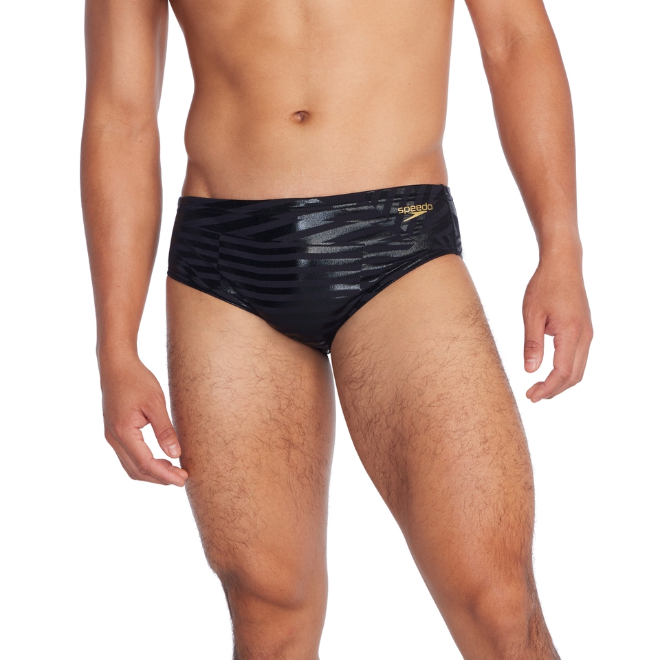Men's Printed One Brief Black