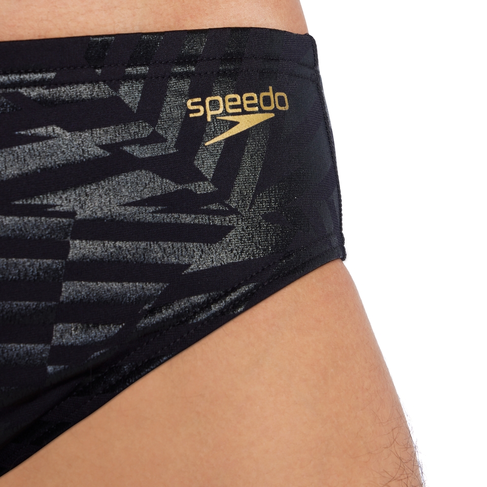 Men's Printed One Brief Black