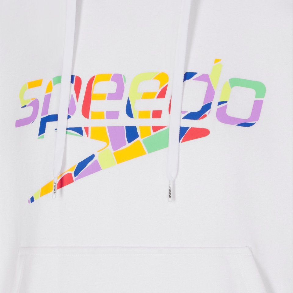 Unisex Pride Fleece Graphic Hoodie White