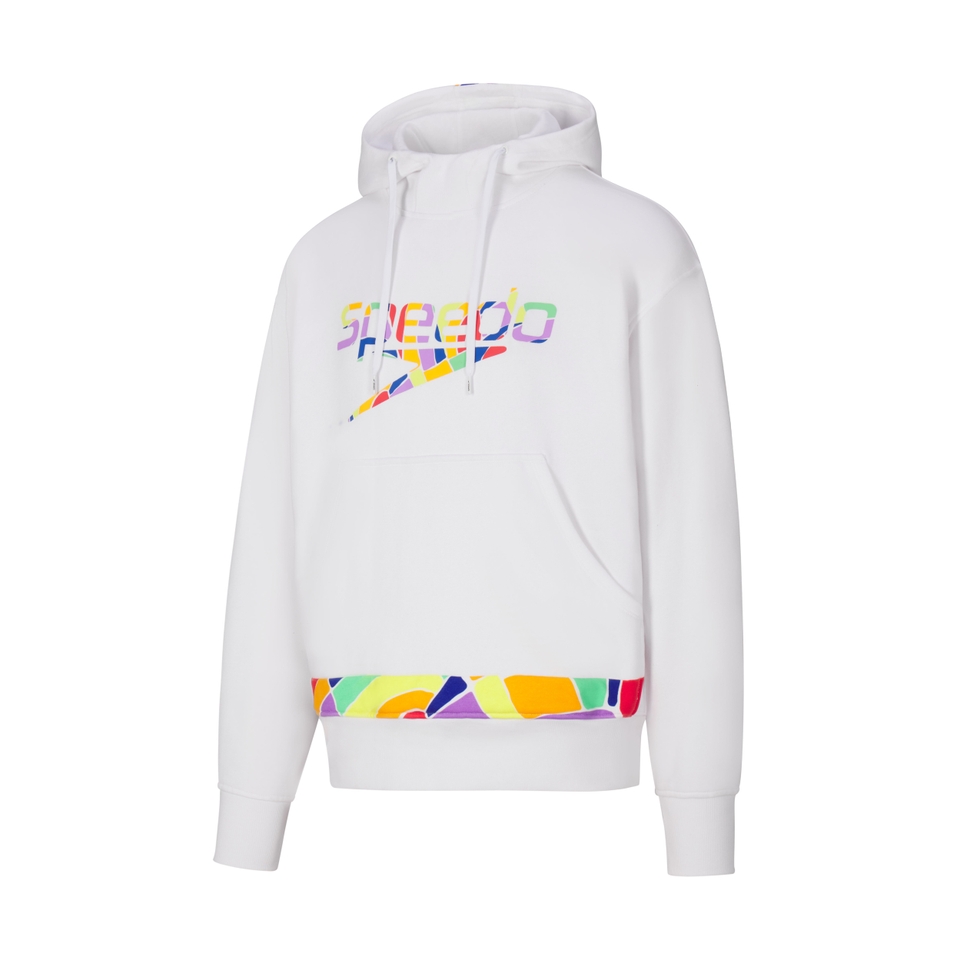 Unisex Pride Fleece Graphic Hoodie White