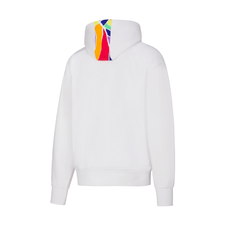Unisex Pride Fleece Graphic Hoodie White