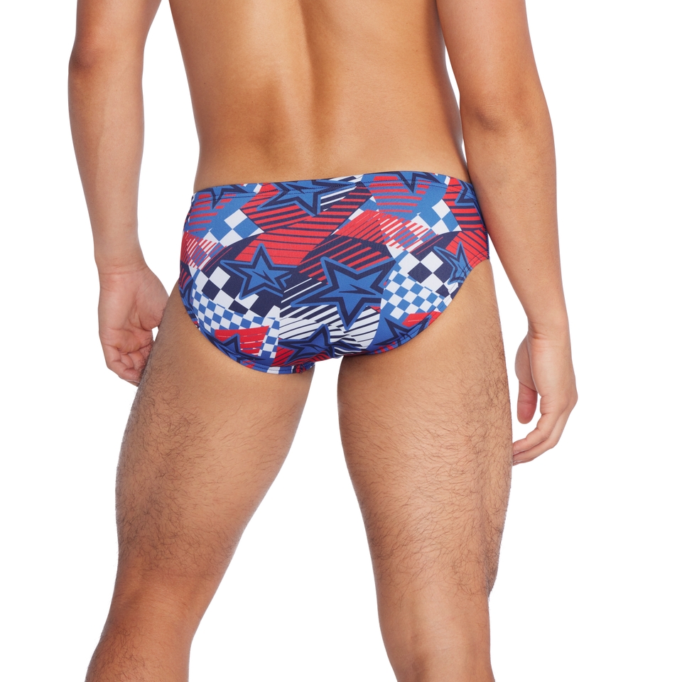 Men's Printed One Brief Blue