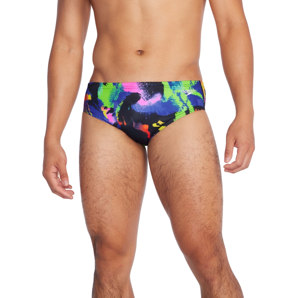 Men's Printed One Brief Black