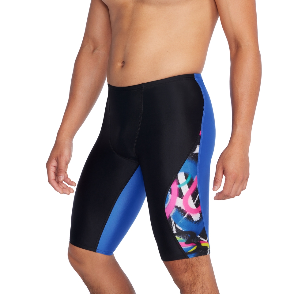 Men's Printed Splice Jammer Blue/Pink