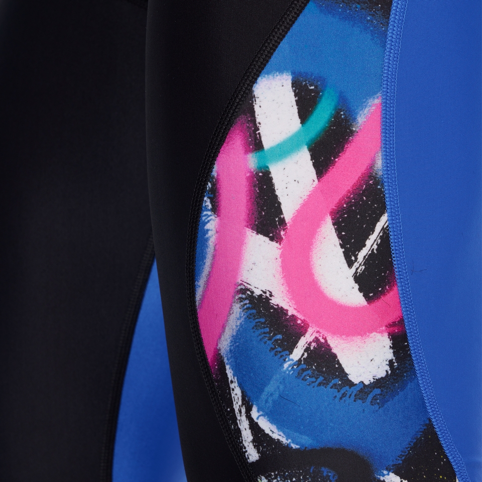 Men's Printed Splice Jammer Blue/Pink