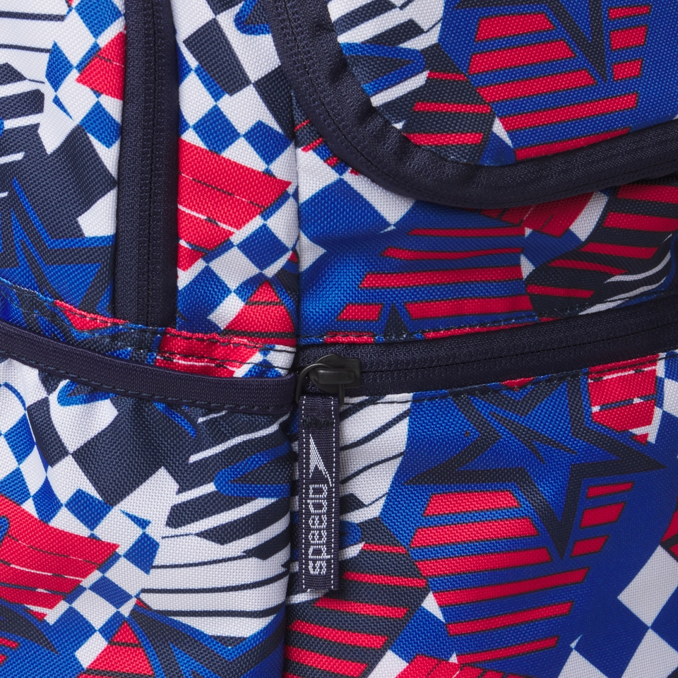 Teamster Print Backpack Blue/Red