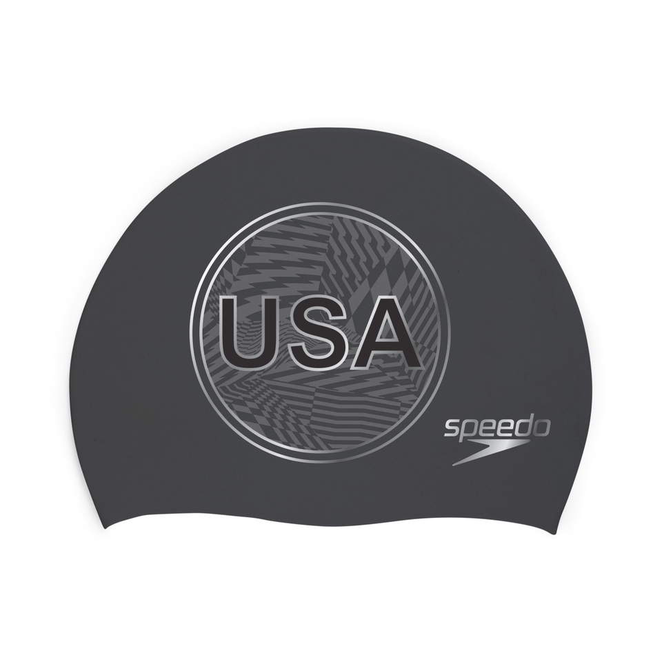 Unisex Printed Silicone Cap  Gray
