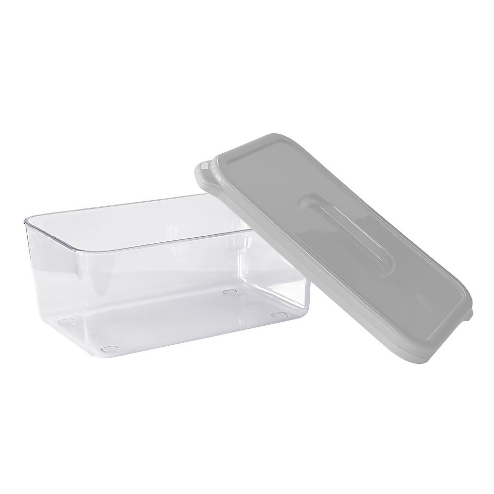 Plastic Storage Container - 1.1L - Grey