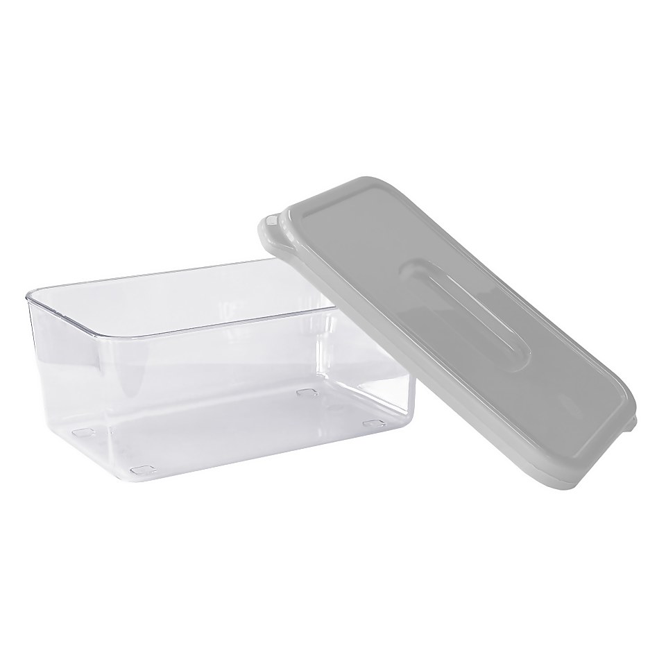 Plastic Storage Container - 1.8L - Grey
