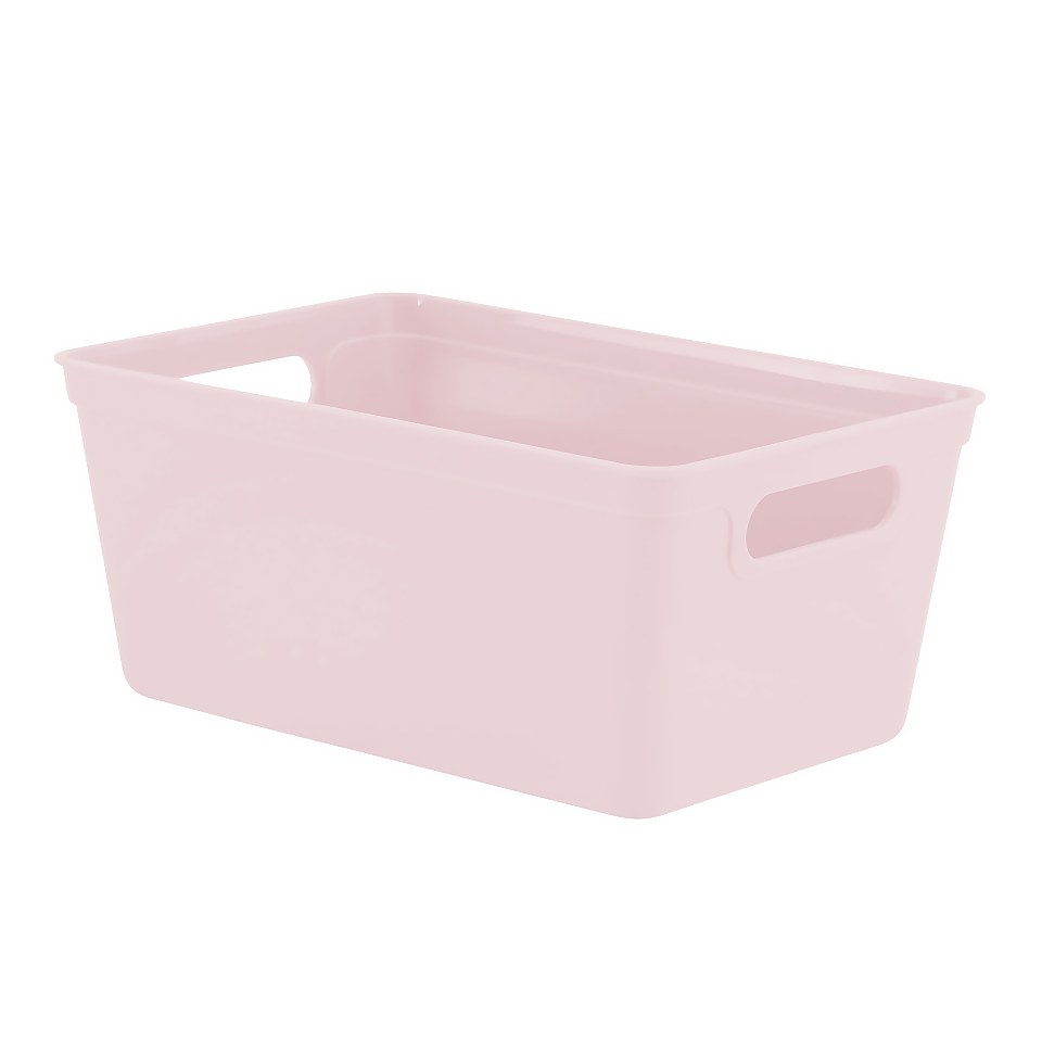 Small Plastic Storage Tray - Pink - 4L