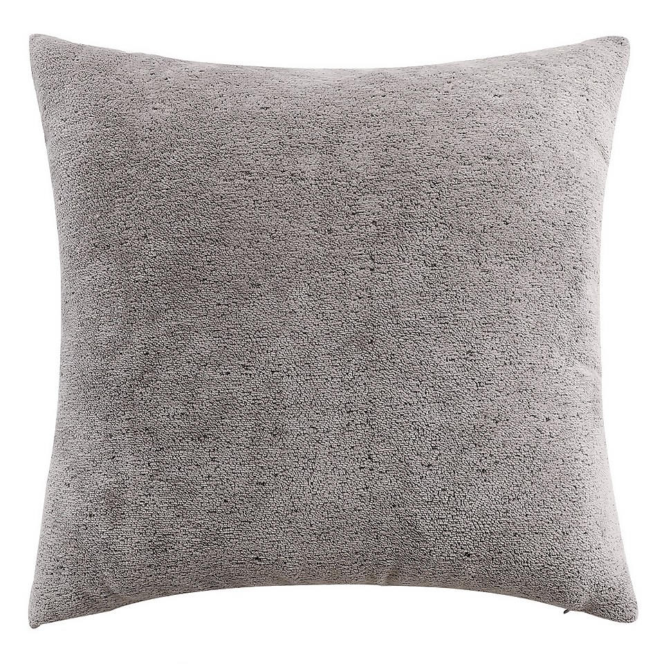 Large Chenille Cushion - 58x58cm - Grey