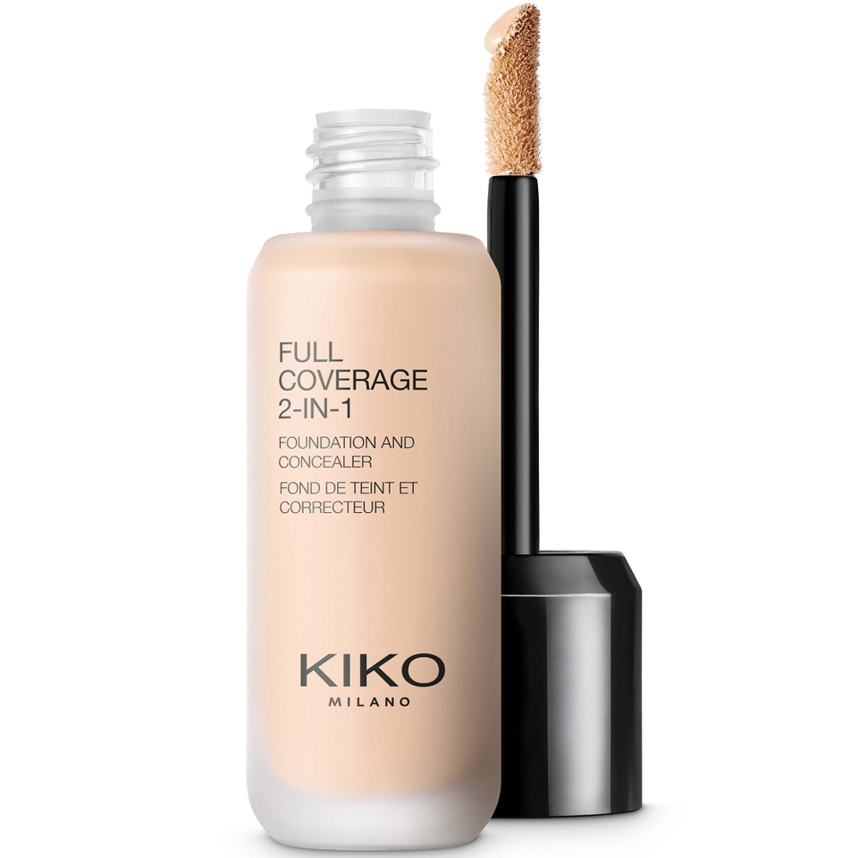 KIKO Milano Full Coverage 2-in-1 Foundation and Concealer 25ml - 01 Warm Rose