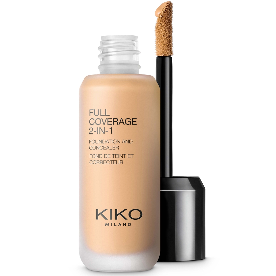 KIKO Milano Full Coverage 2-in-1 Foundation and Concealer 25ml (Various Shades)