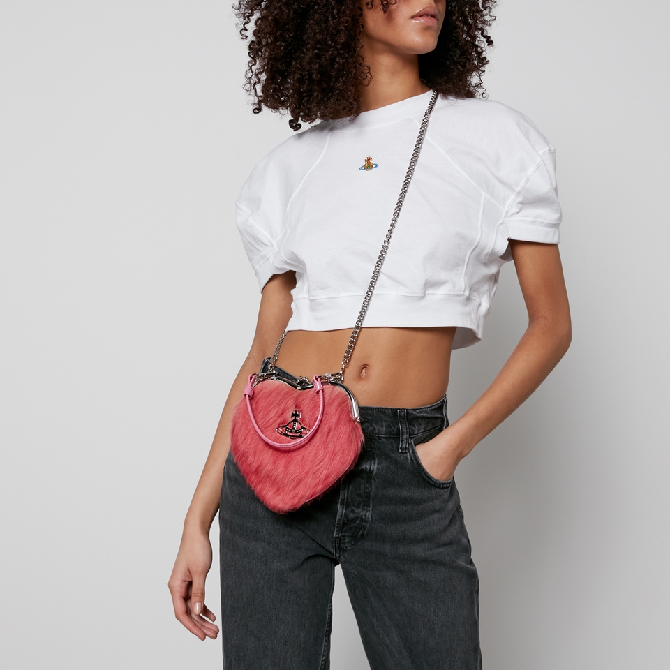 Vivienne Westwood Belle Heart Frame Calf Hair Purse