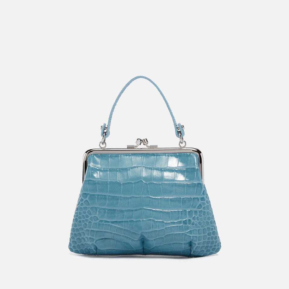 Vivienne Westwood Granny Frame Croc-Effect Faux Leather Purse
