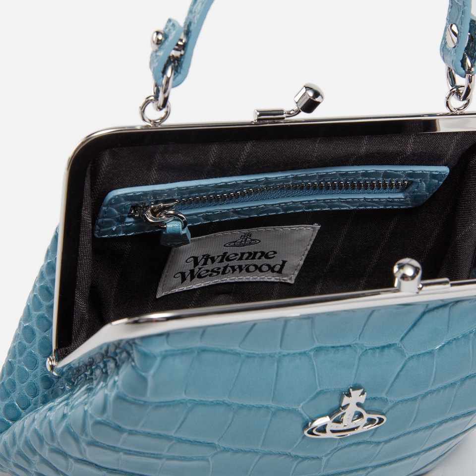 Vivienne Westwood Granny Frame Croc-Effect Faux Leather Purse