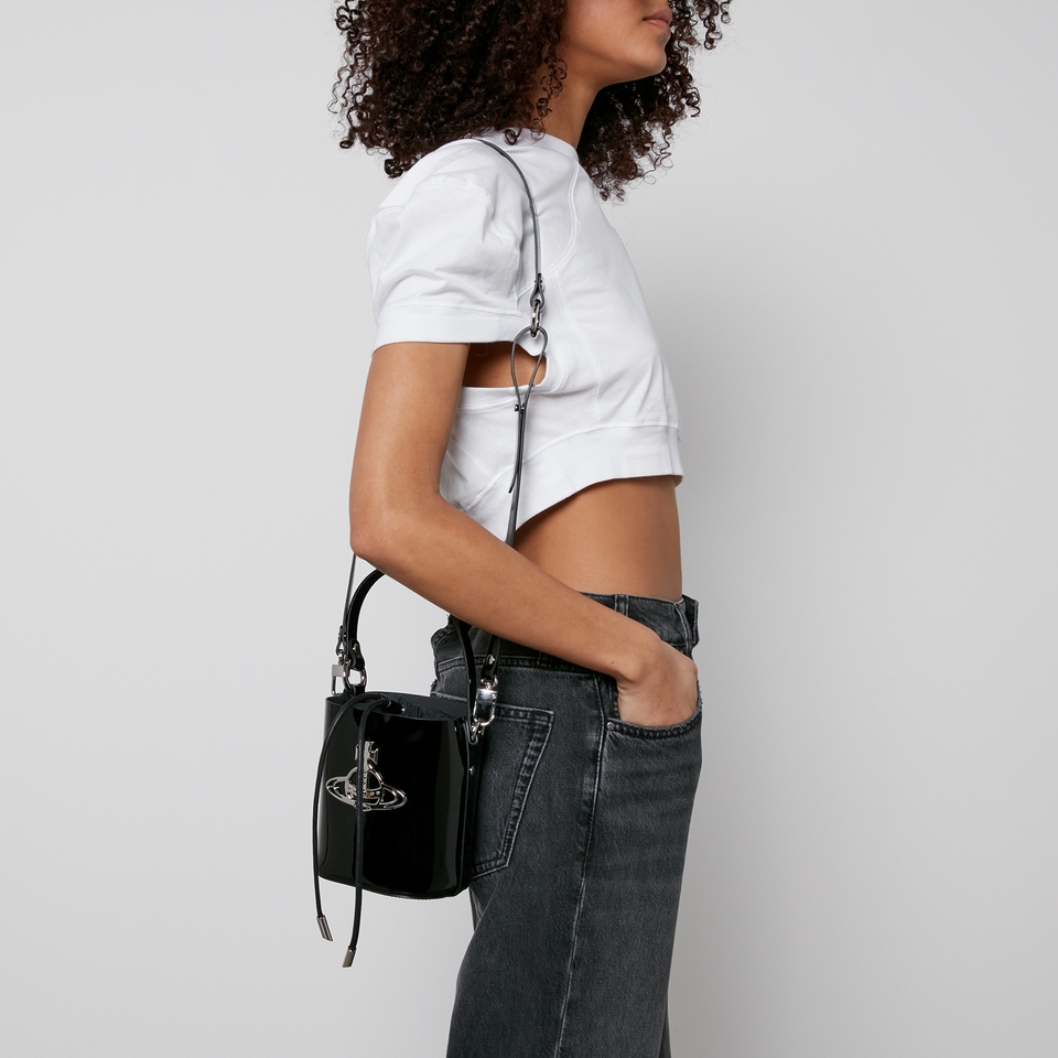 Vivienne Westwood Daisy Patent-Leather Bucket Bag