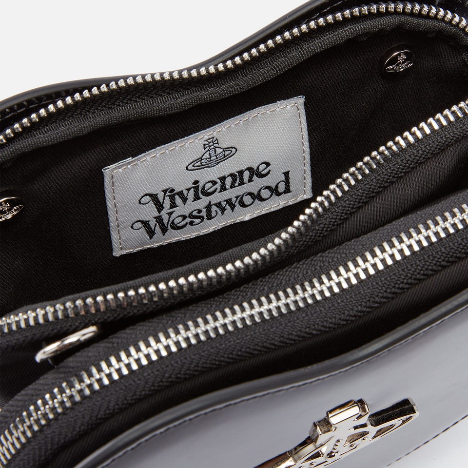 Vivienne Westwood Louise Heart Patent-Leather Crossbody Bag