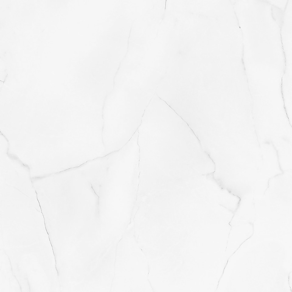 White Marble Worktop - 300 x 60 x 3.8cm (Square Edge)