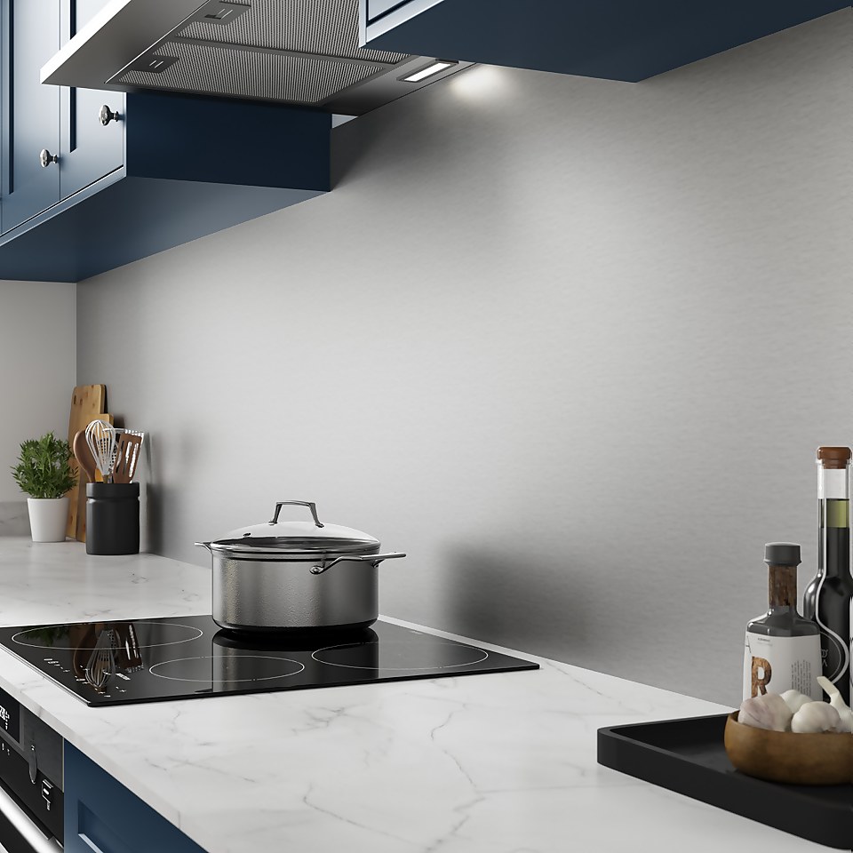 White Marble Kitchen Upstand - 300 x 7 x 1.2cm (6mm Postformed Edge)