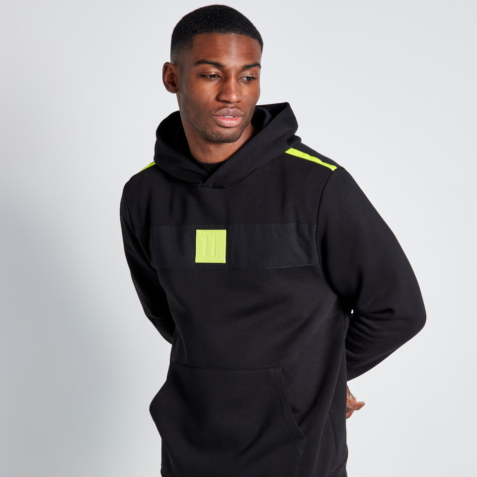 Taped Cut & Sew Perforated Logo Hoodie | 11 Degrees