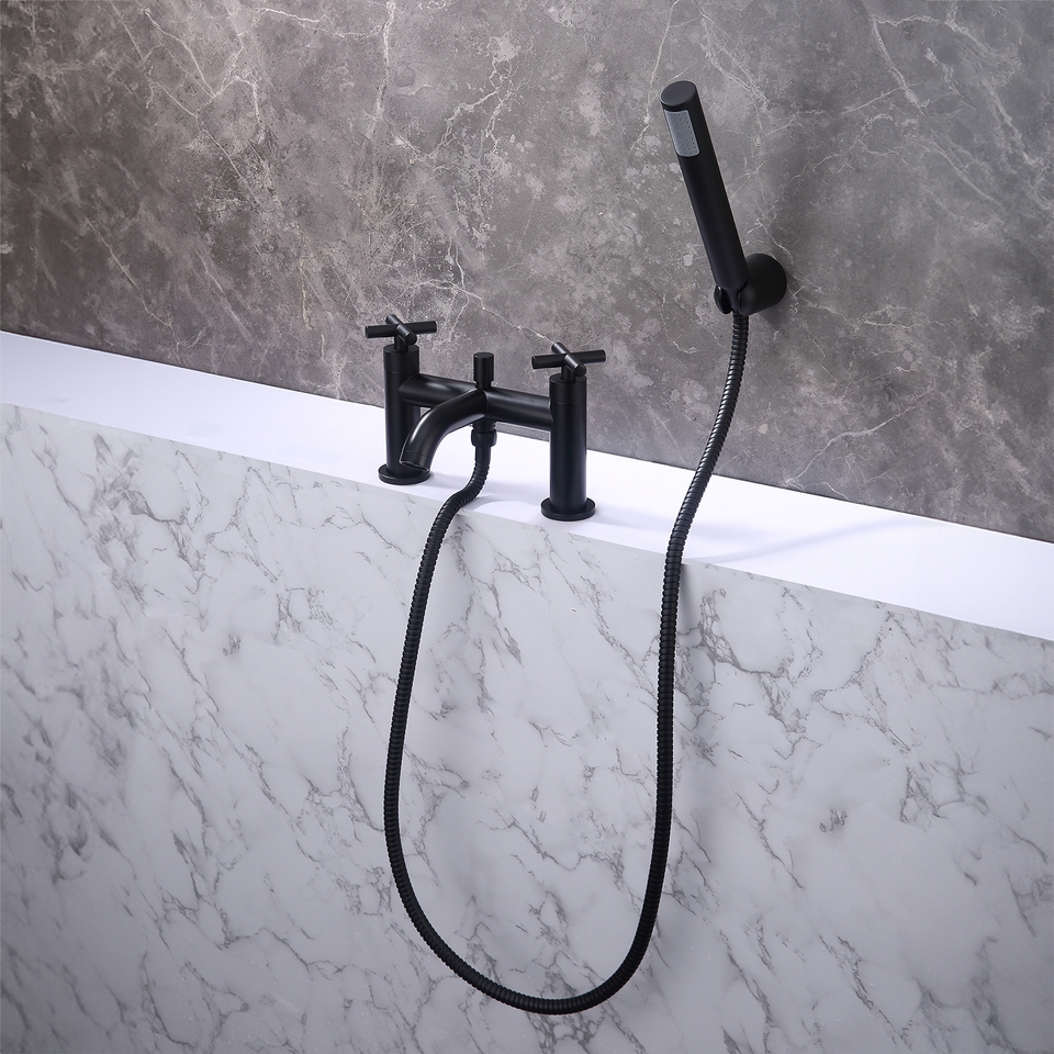Bathstore Noir Bath Shower Mixer with Handset - Matt Black