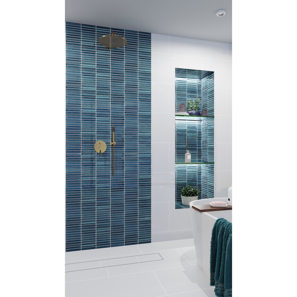 Mini Linear Kingfisher Mosaic Tile Sheet – 0.09 sqm pack