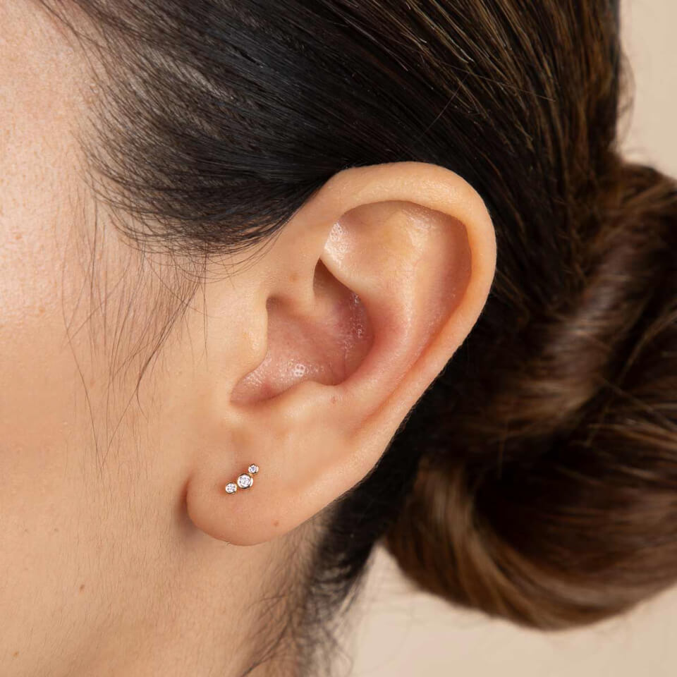 Astrid & Miyu Crystal Scatter 18-Karat Gold-Plated Stud Earrings