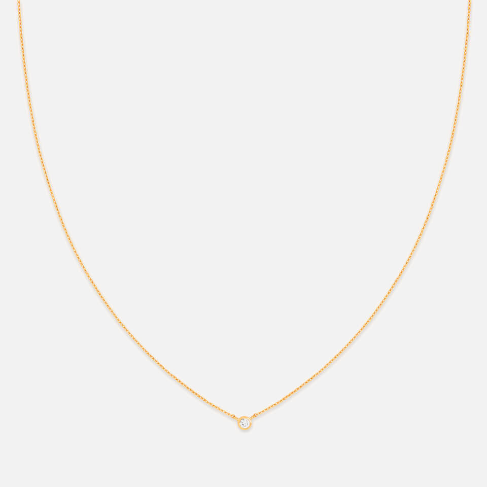 Astrid & Miyu Bezel 18-Karat Gold-Plated Necklace