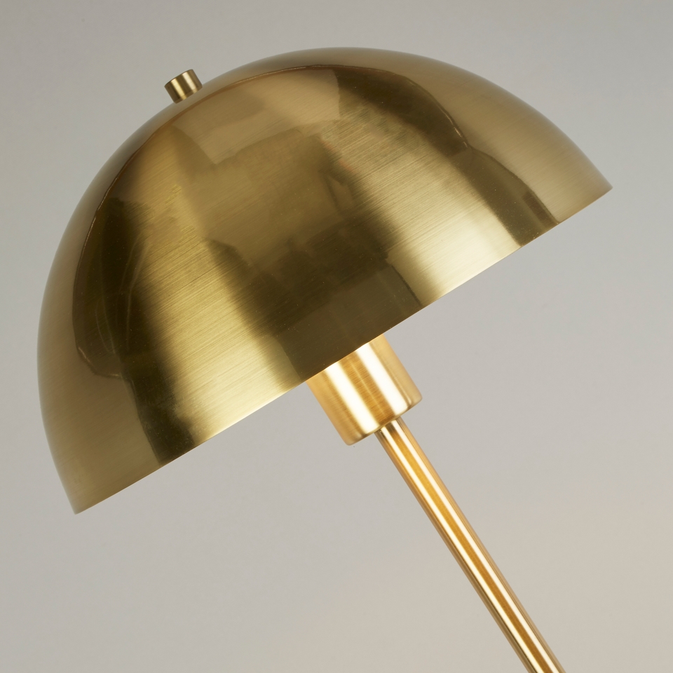 Dome Floor Lamp - Satin Brass