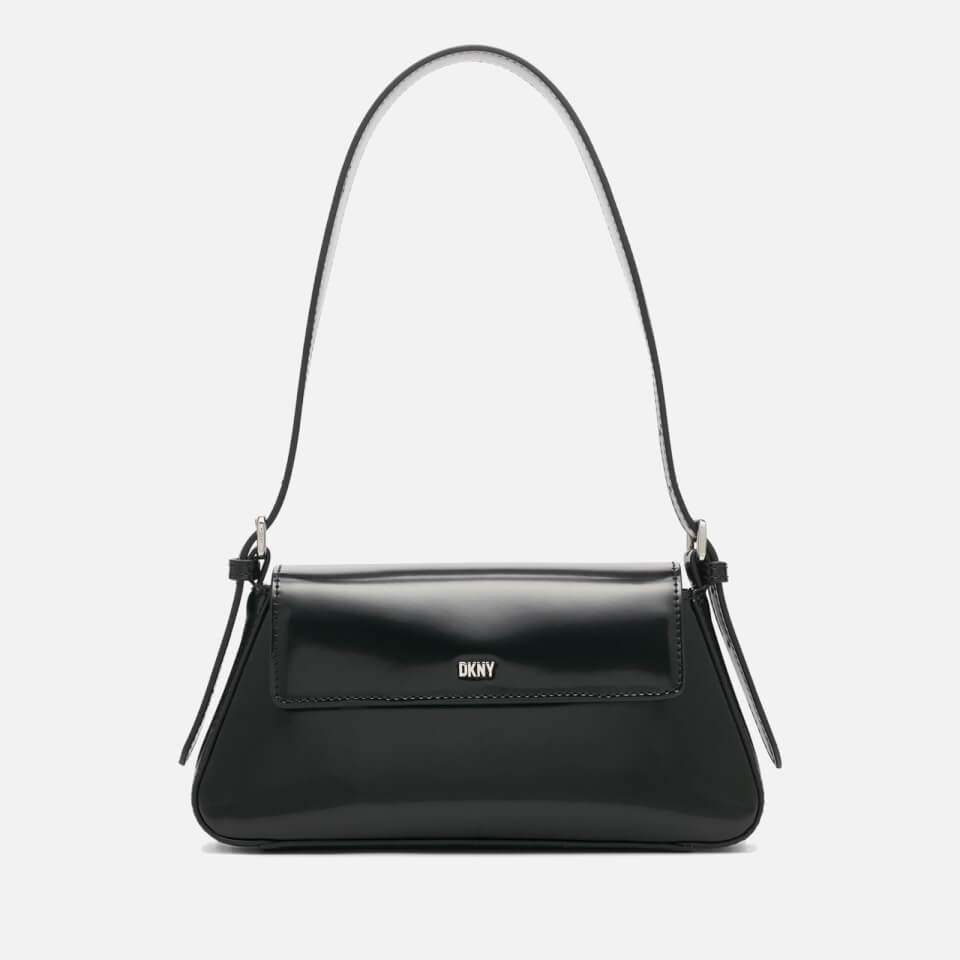 DKNY Suri Flap Shoulder Bag - Black/Silver